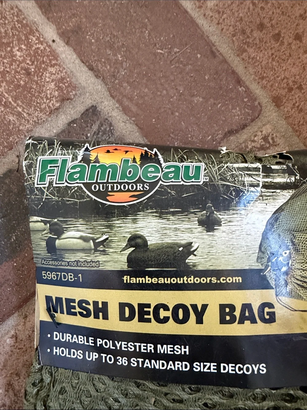 Flambeau Olive Green Mesh Decoy Bag - Durable Hunting Duffel Accessory